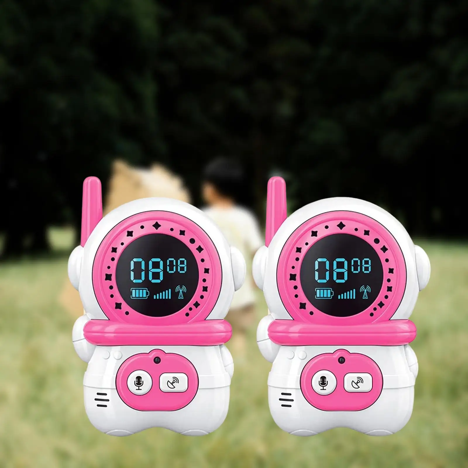 2 Pieces Kids Walkie Talkies Portable for 3-12 Years Old Travel Family Games