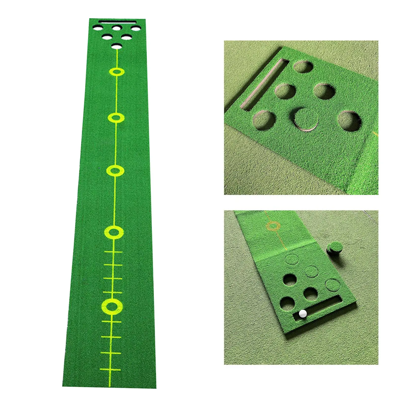 Golf Training Green Mat Swing Detection Hitting Rug Training Aid Trainer Golf Putting Practice Mat for Backyard Home