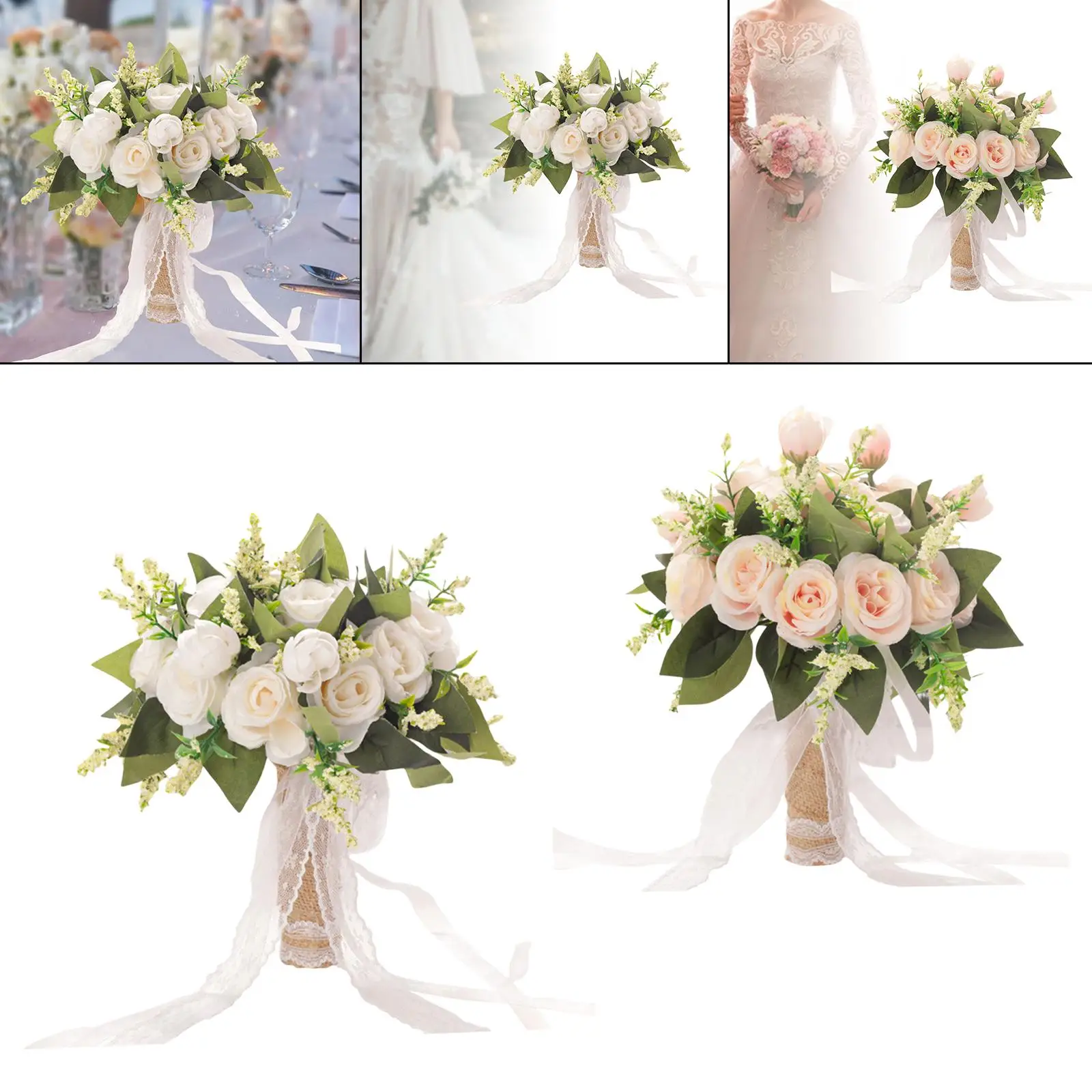 Wedding Bouquets Bride Holding Flowers for Ceremony Anniversary Supplies