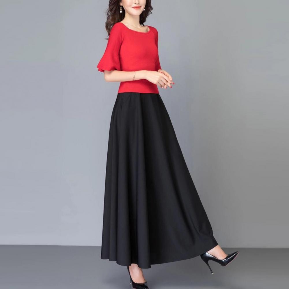 Title 7, Elegant Women Maxi Skirt High Waist Tummy Contr...