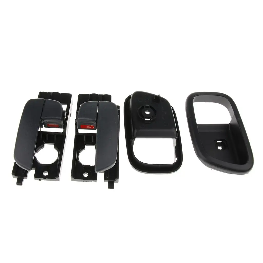 Pair Black Front Door Handles Set For 2007-11 Accent