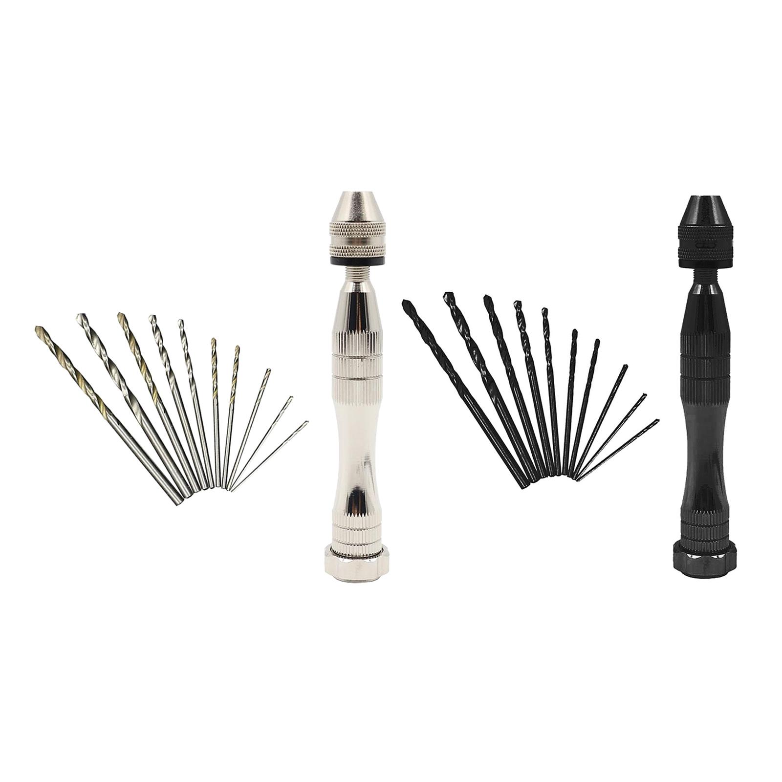 Pin Vise Hand Drill Bits Manual Drill for Craft Jewelry Model Making Tipped Bead