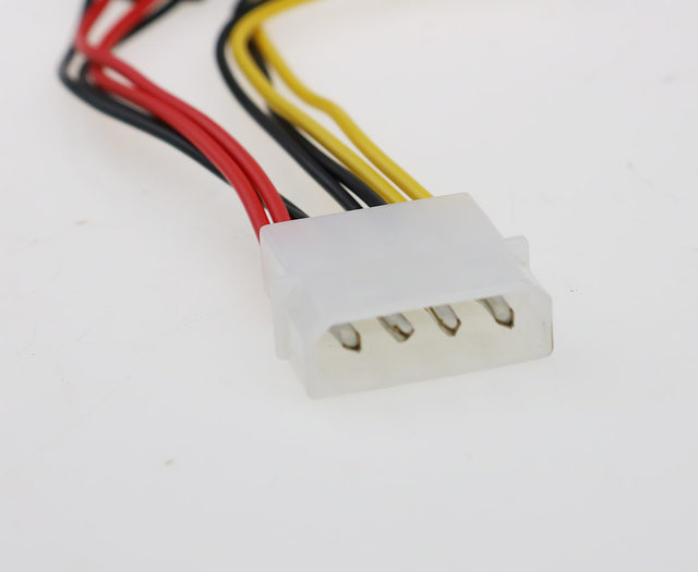 2pc 4 ピンモレックスから 3 ピンファン電源ケーブルアダプタ