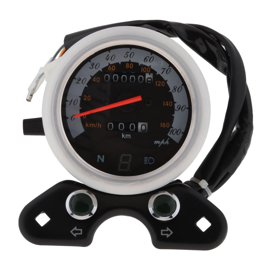 Speedo Meter Gear Digital Display Gauge Tachometer For  CG125