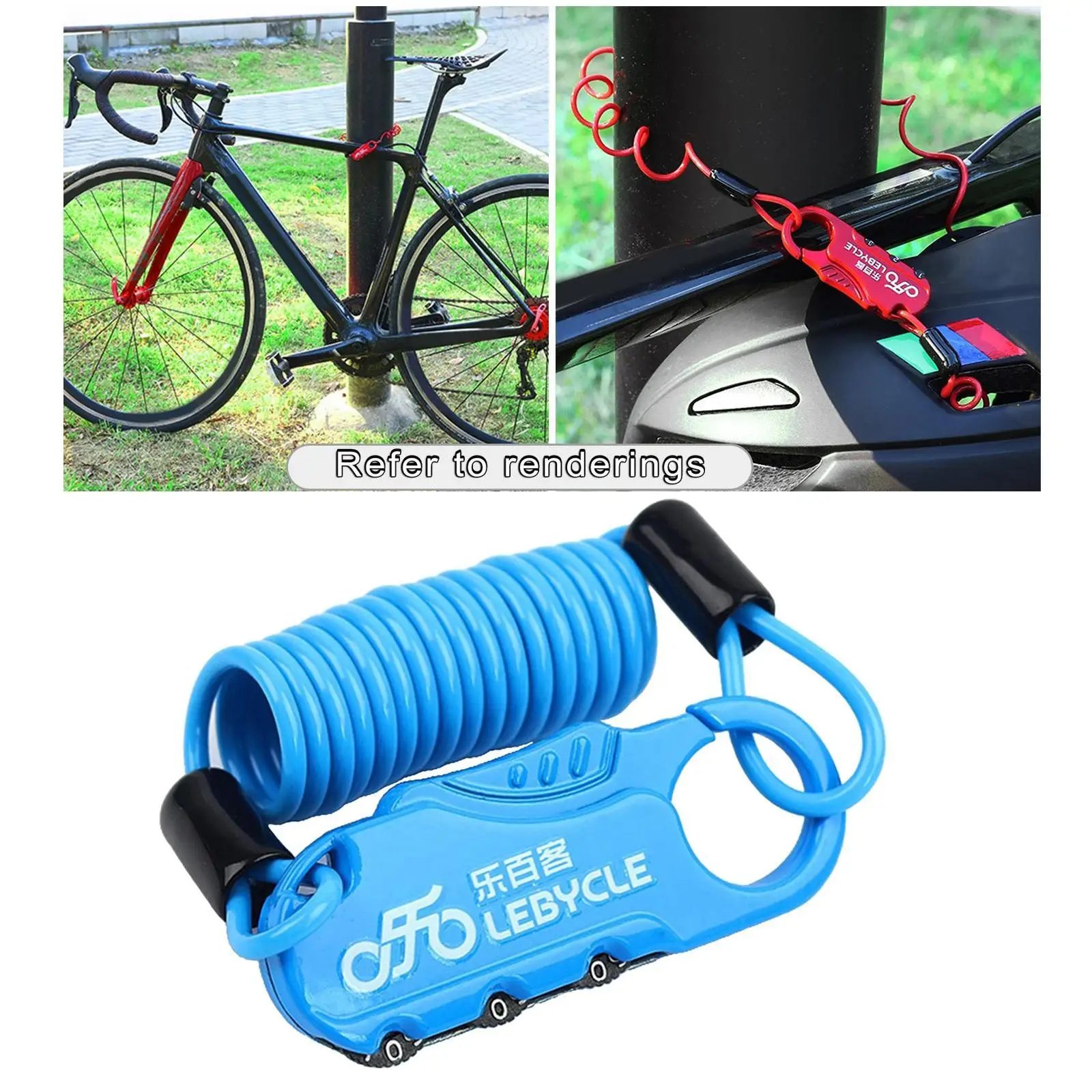 Helmet  Security Password Locks for Bicycle Scooter E-bike Luggage