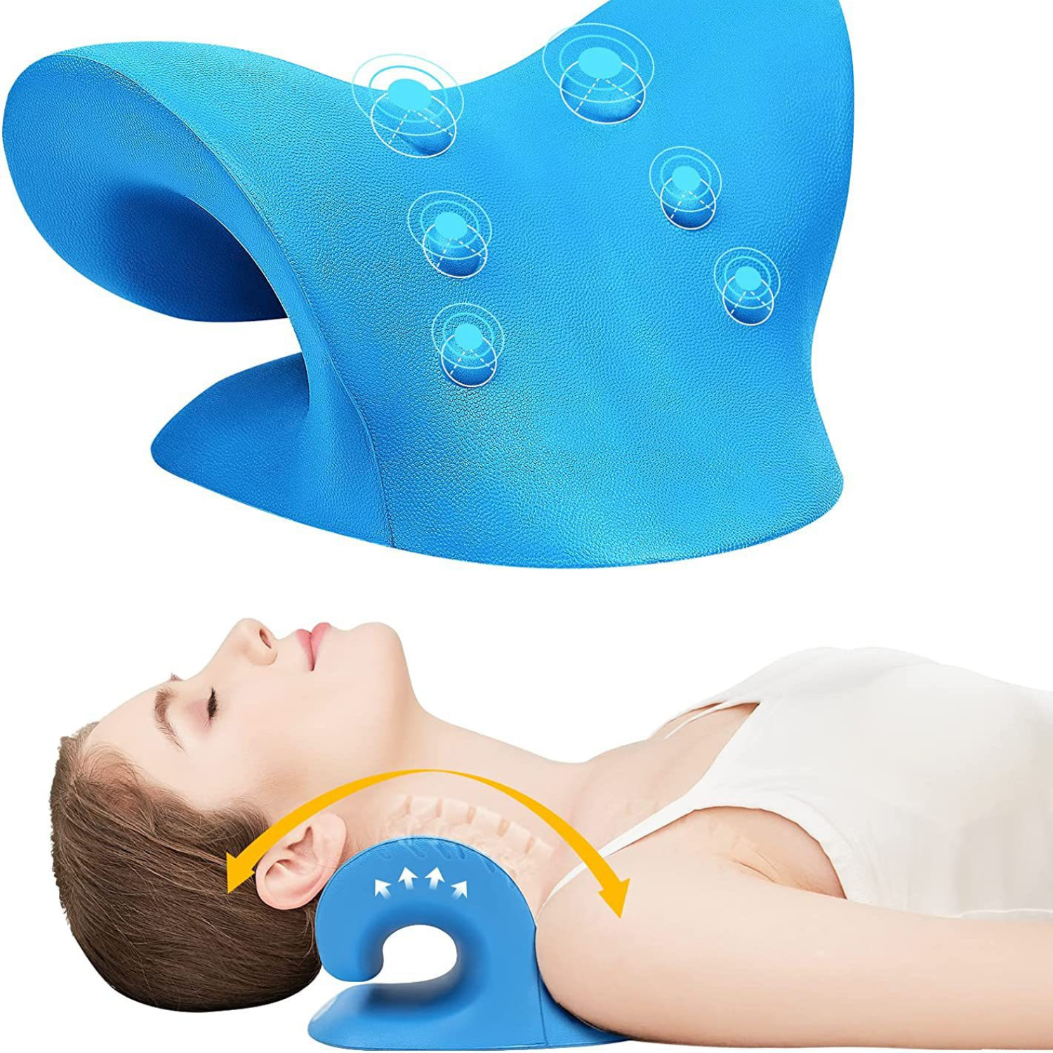 Best of Neck Shoulder Stretcher Relaxer Cervical Chiropractic Traction Device Massage Pillow For Pain Relief Cervical Spine Alignment Reviews & Tips