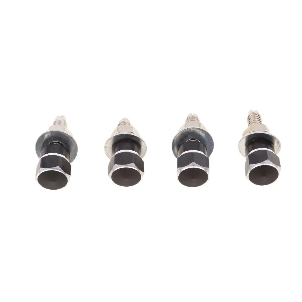 4pcs Black License Plate Frame Bolts for Motorcycle Custom Tag Fastener