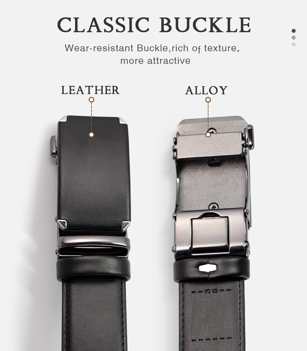 Title 5, Men Belt Metal Automatic Buckle Genuine Leather...