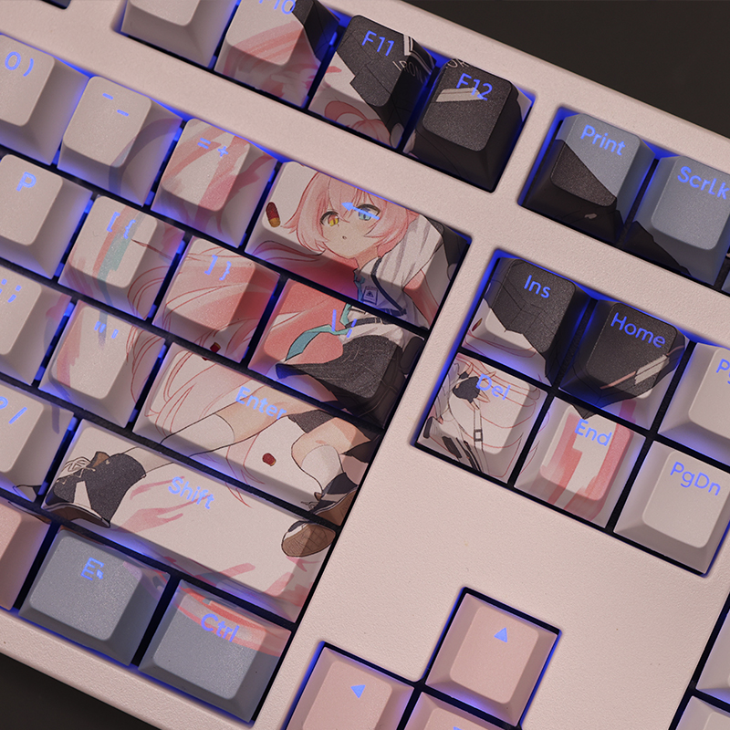 Teclado Mecânico Takanashi-Hoshino, 108 Keycap, Arquivo Azul,