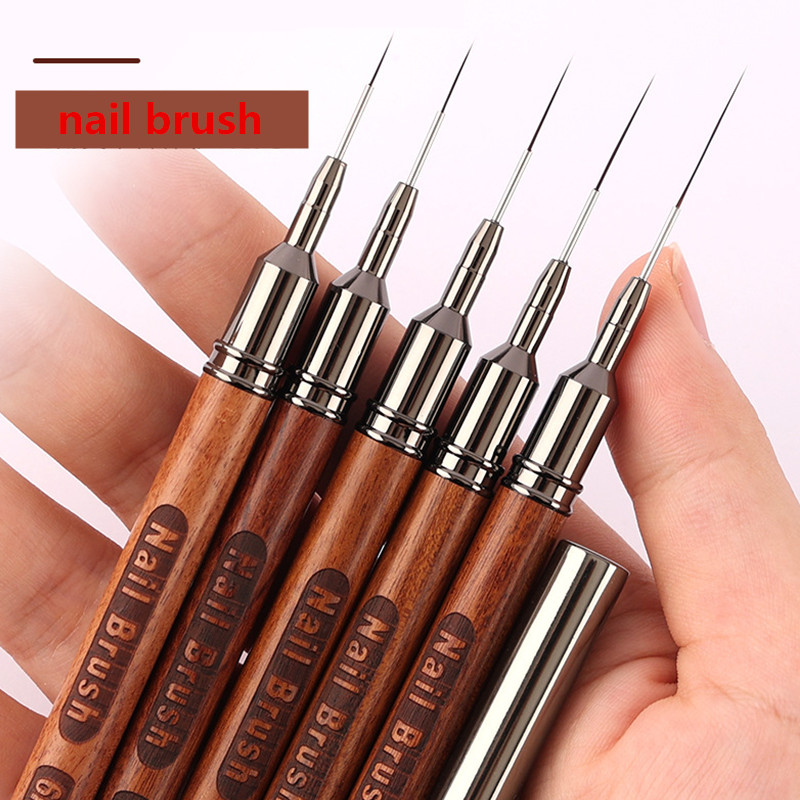 Best of 1PC Round Wood Handle Art Liner DIY Painting Brush Drawing Lines Stripe Flower Painting Pen UV Gel Brush Reviews & Tips