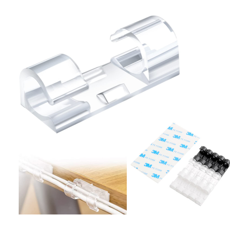 Description Picture 2 of itemCable Clips Strong Self-Adhesive Sticky Wire Clips Cable Management TV PC Wire Cable Holder Cable Cord Organizer for Home Office