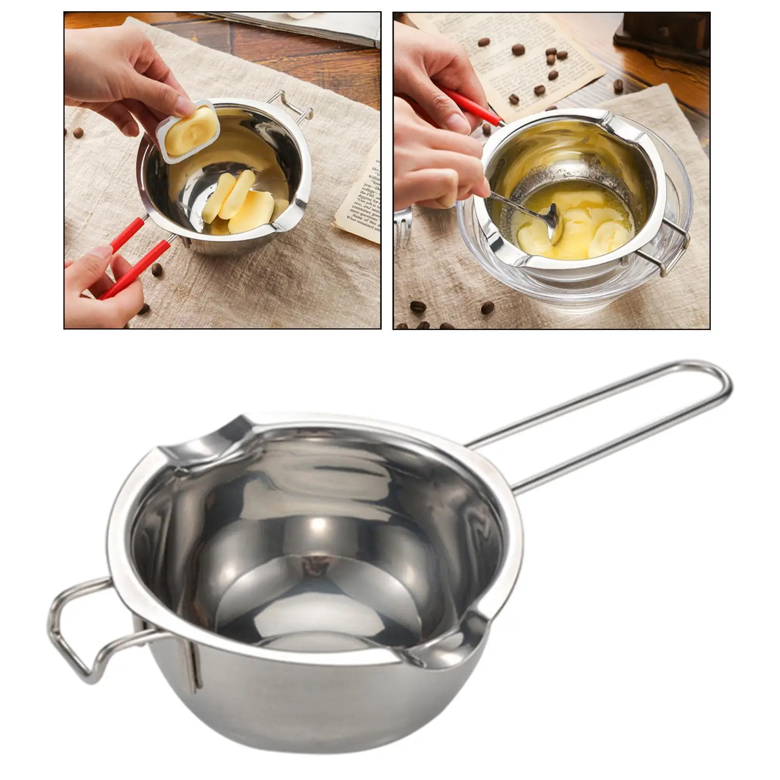 600ml Double Boiler Pot Melting Pot for Melting Chocolate Easy to Clean Widely
