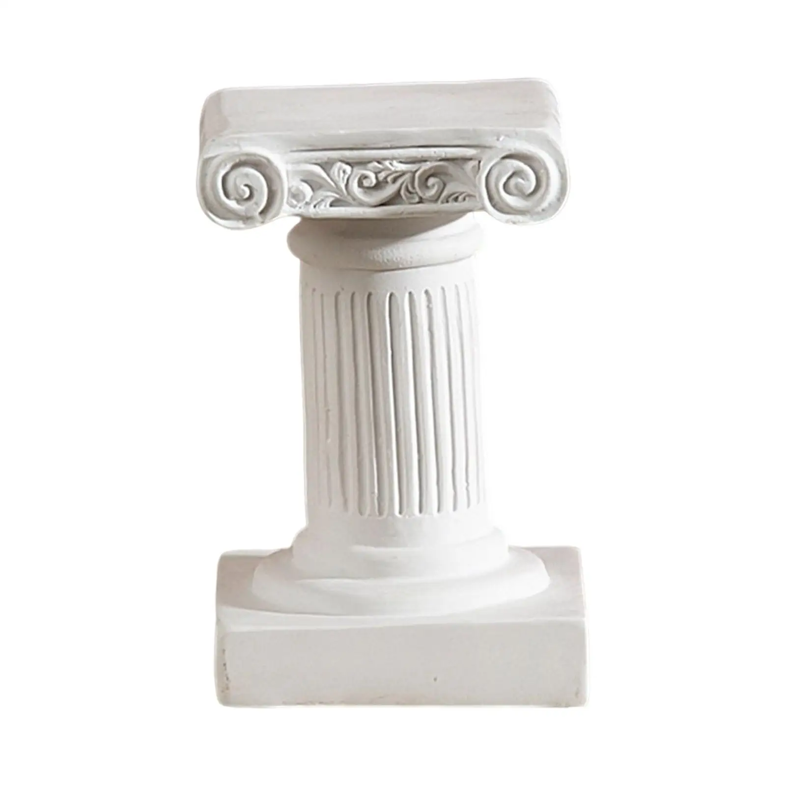 Mini Greek Columns Alabaster Sculpture Cast Resin Home Decor Table Centerpieces White Roman Columns for Courtyard Art Wedding