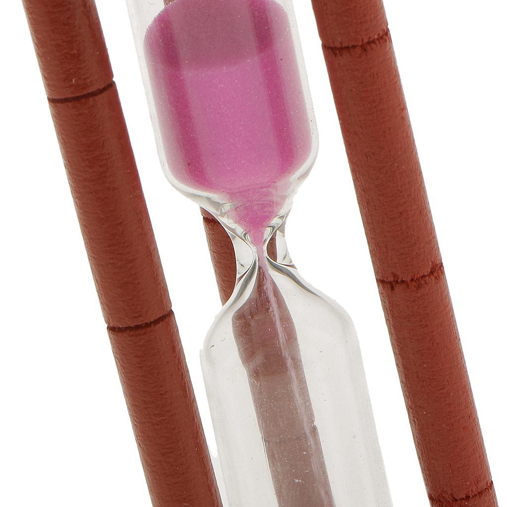 Maroon Wood Sandglass Timer Teeth Brushing Special Needs Therapy Math Exercising Hourglass 1,2,3,5 Minutes