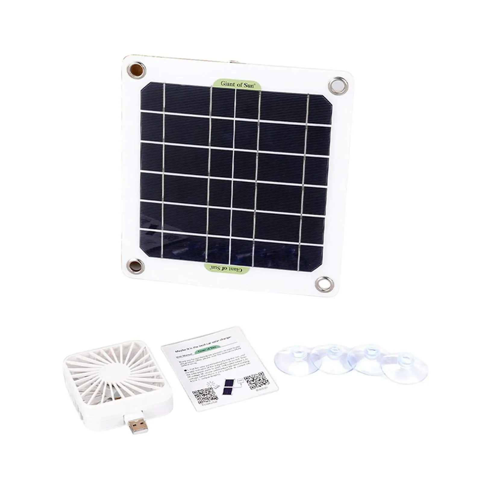 Portable Solar Panel Exhaust Fan Cooling Ventilator Solar Powered Extractor Fan for Chicken Coops Dog Kennels RV Camping Shed