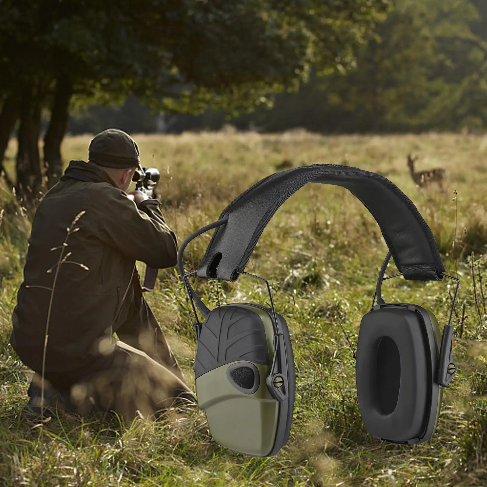 Head Mounted Hearing Protection Earmuff Folding Headphones Ear Plugs Noise Reduction Protective Headset for Mowing Gameing