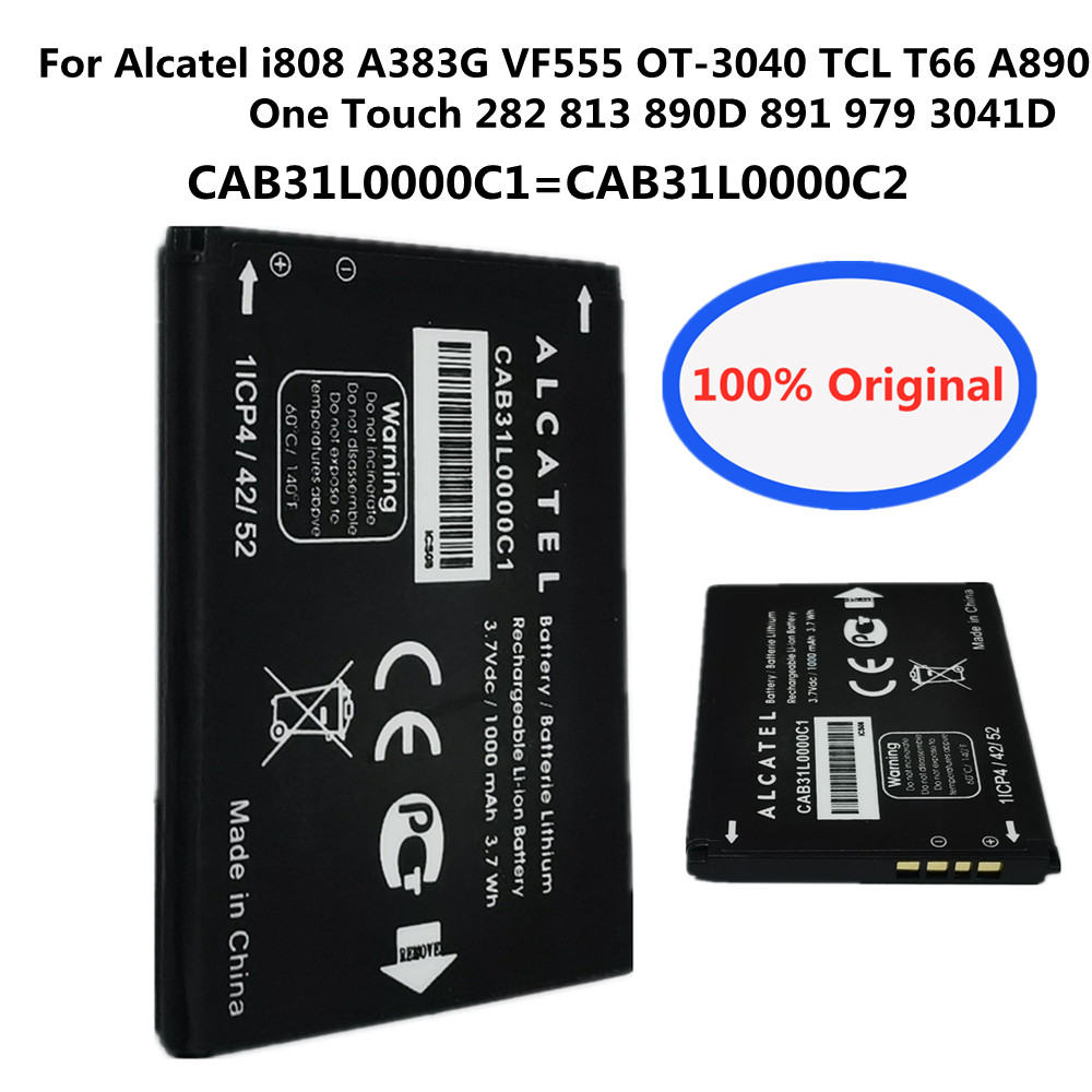 Новый Сменный аккумулятор CAB31L0000C1 CAB31L0000C2 для Alcatel I808 A383G  VF555 OT-3040 TCL T66 One Touch 282 813 890D 891 979 | AliExpress