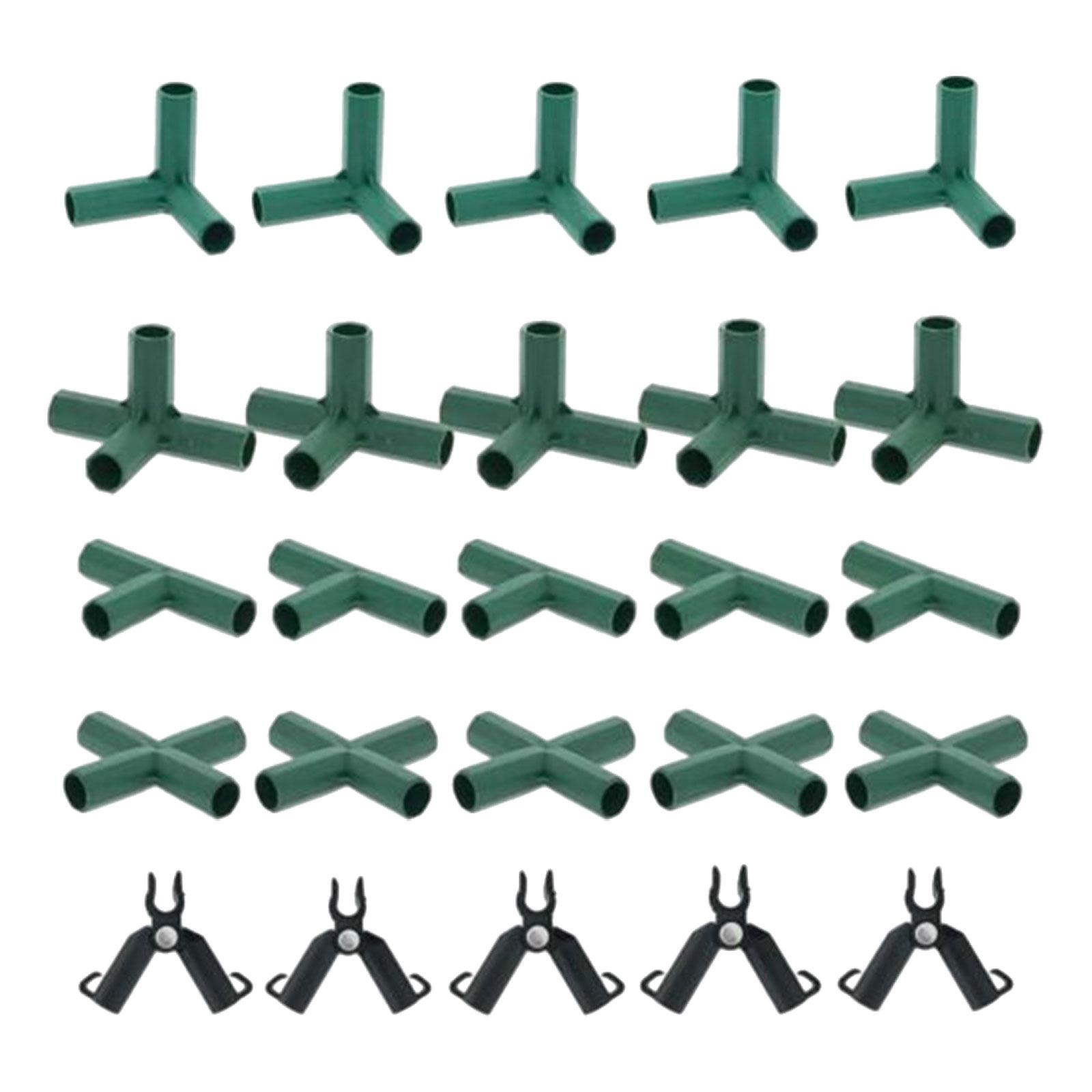 Description Picture 4 of item20Pcs Pipe Fitting Gardening Bracket Joint 11mm 5 Types PVC Fittings Greenhouse Bracket Joint Connectors for Plant Stakes