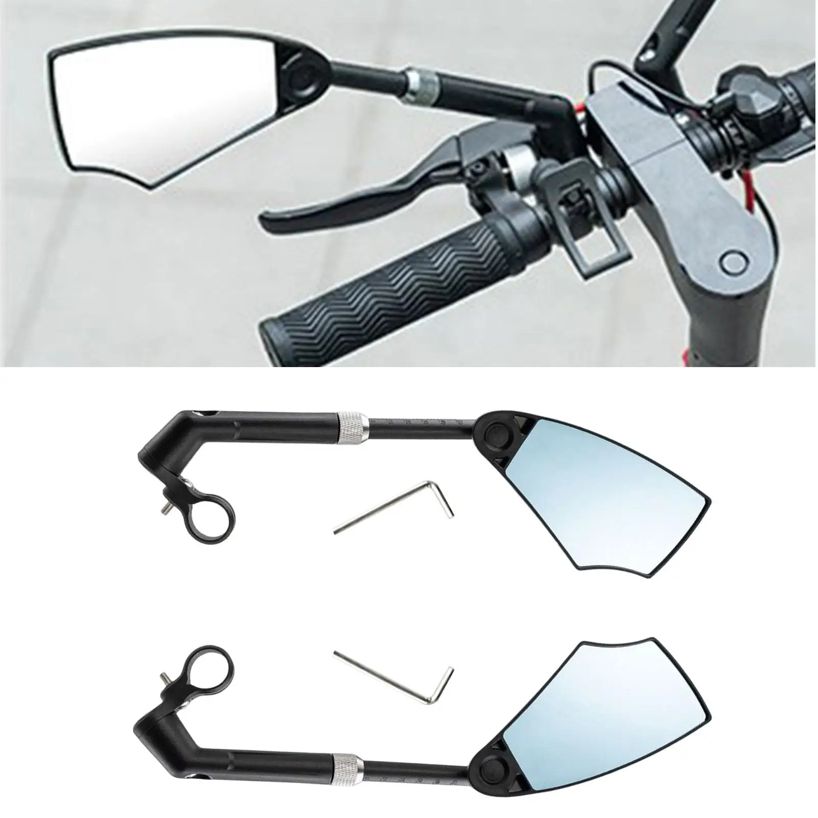 Bike Rear View Mirror Handlebar Accessories Bike Mirror Bike Rearview Mirror for Motorcycle Modification Electric Bike Adult