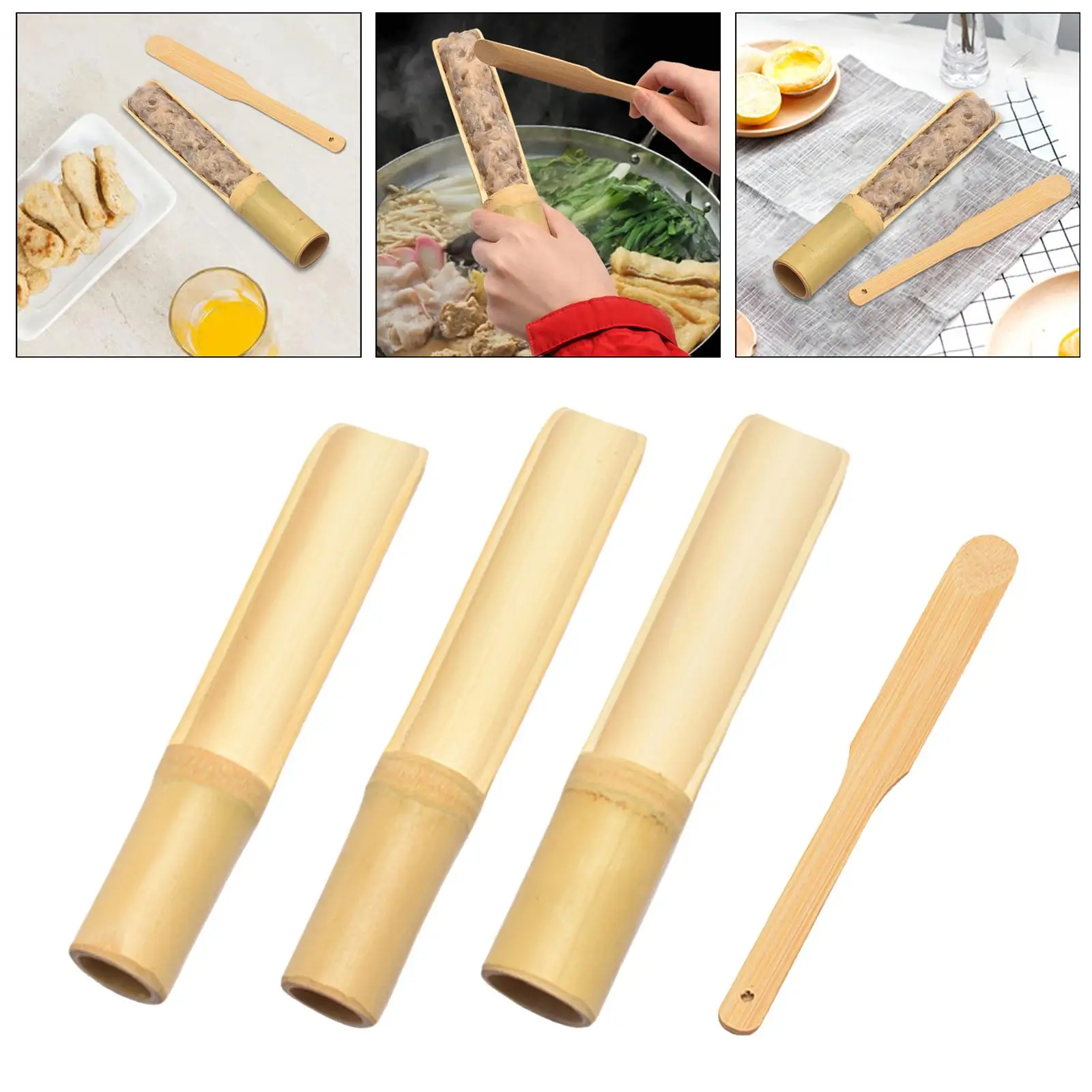 Bamboo Meat Ball Maker Accs Convenient Multipurpose Spoon Utensils Gadgets for Home