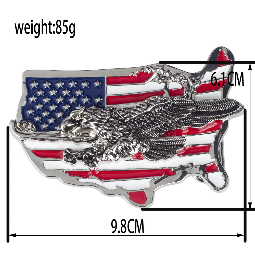 Amerikanischen Karte Gürtel Schnalle Star-Spangled Banner Haliaeetus Leucocephalus – Detail 1