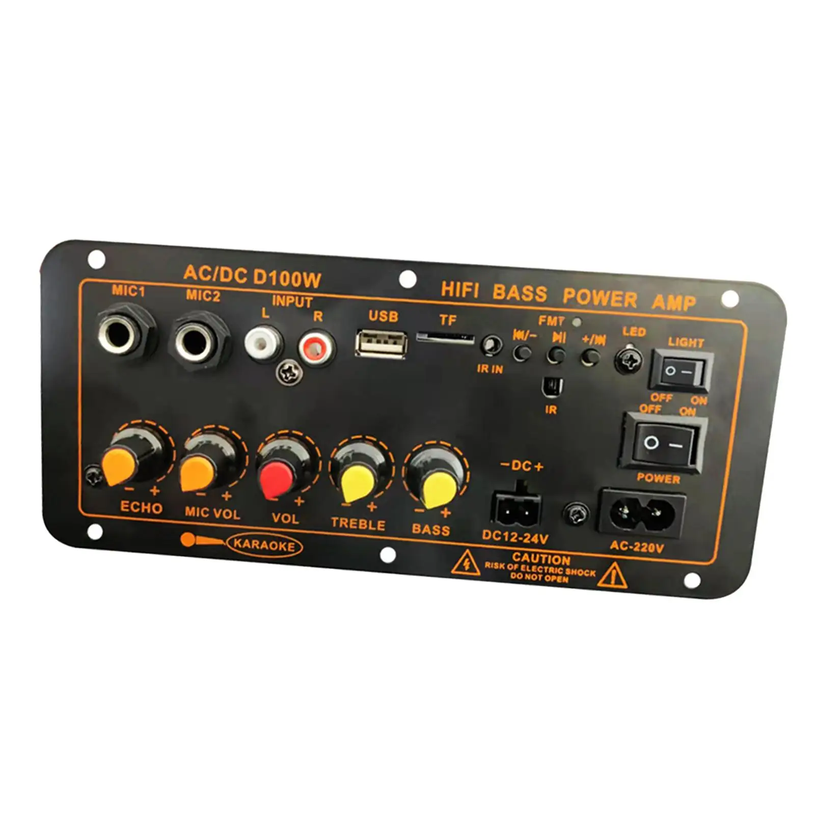 Audio Amplifier Board Premium High Performance DC12V-24V Stereo Power Amp Audio Amp Module for Karaoke Outdoor Home Speakers