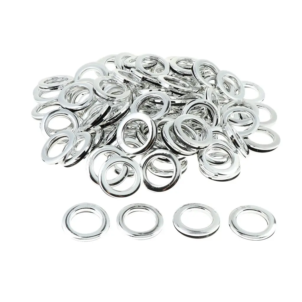 90 Pack Eyelet Curtain Rings Decorative Drapery Rings Curtain Accessories