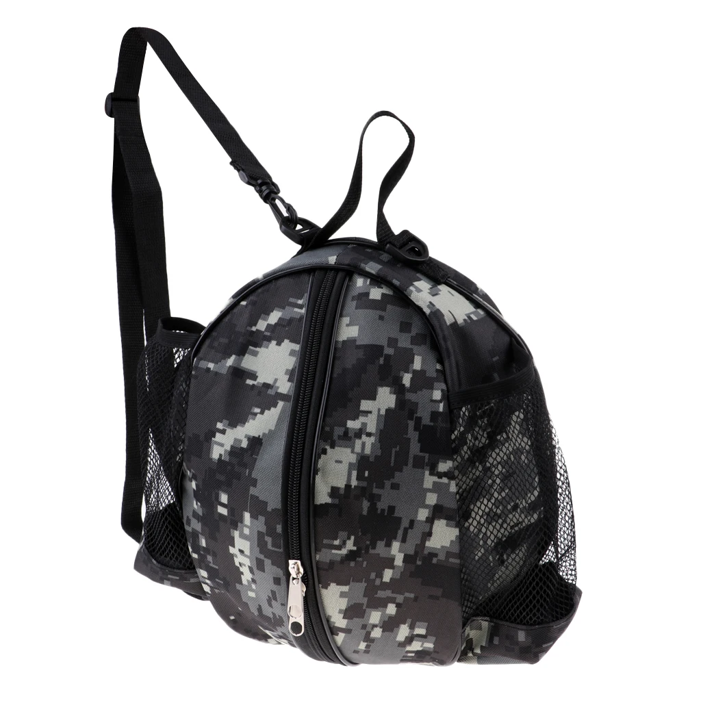 High Quality Basketball Carrying Case with 2 Mesh Pockets with Adjustable Strap