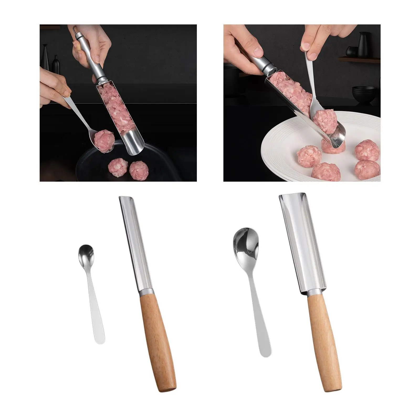Meatball Maker Kitchen Tool Cakes Scoop Ball Maker Household Mould for Fish Ball Beef Meat Ball Cooking Hotels Restaurants