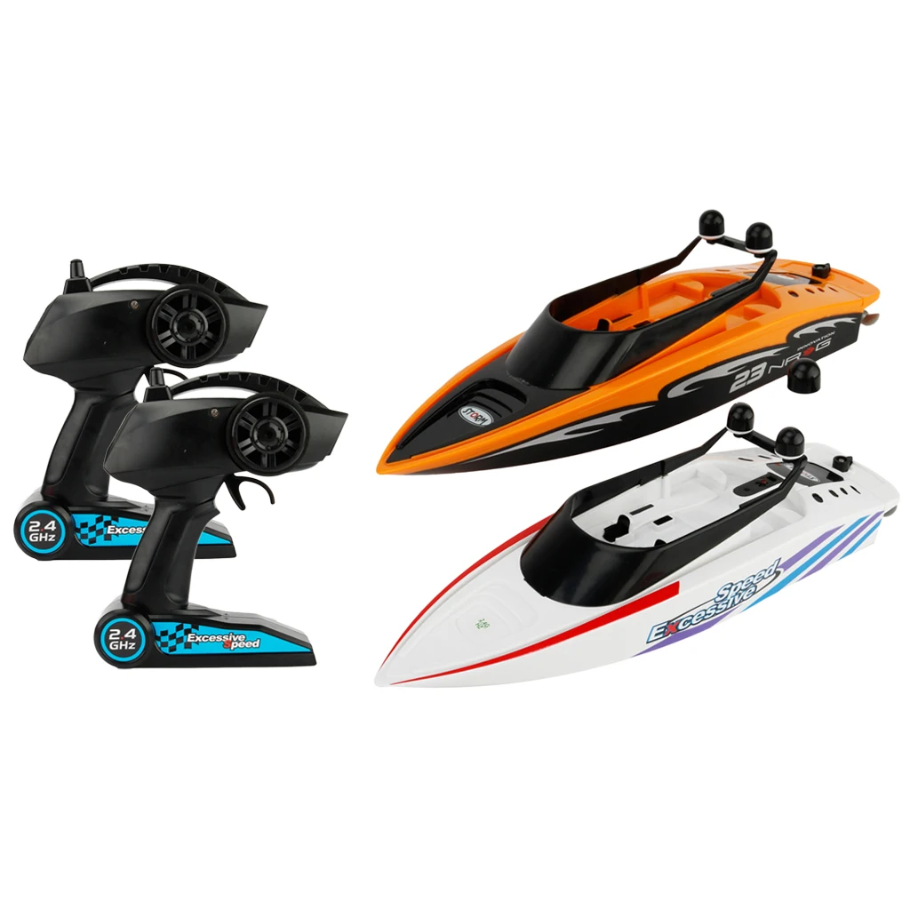 3323 RC Boat 4 Channel Water Cooling High  RC Speed Boat Orange
