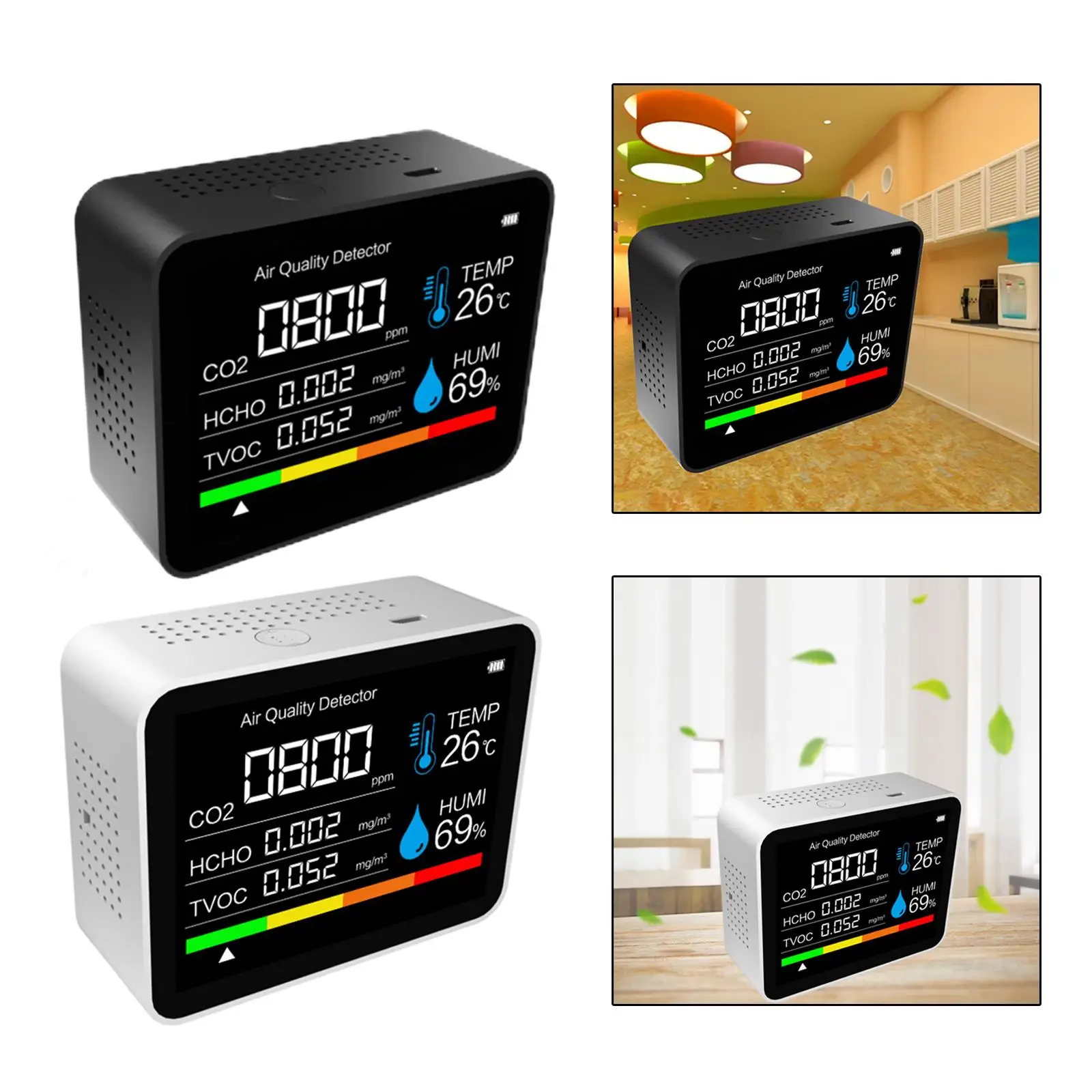   Dioxide Monitor Multi-Function Air Quality Monitor for Living Room