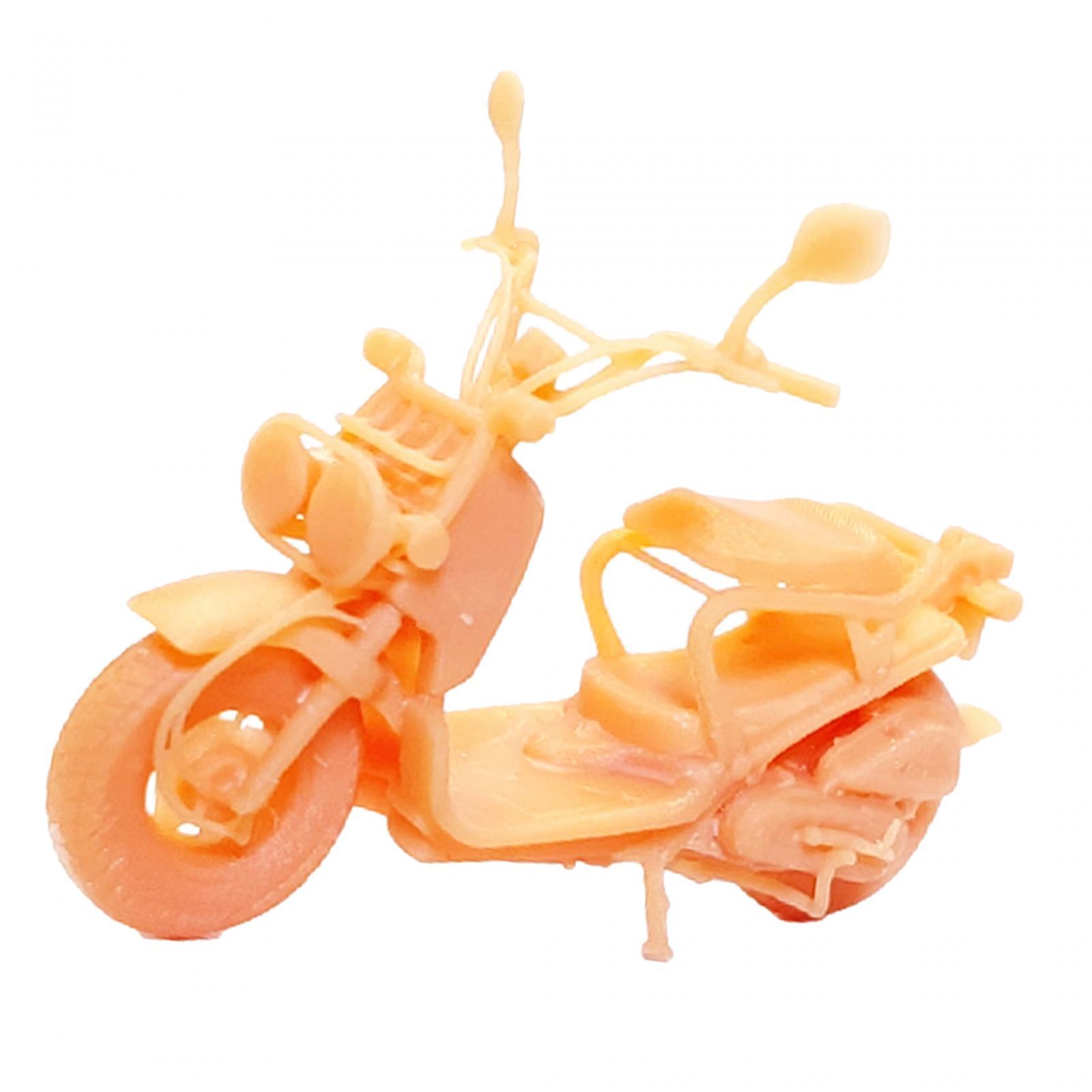 1:64 Diorama Street Motorcycle Model Collectibles Simulation Unpainted for Dollhouse Micro Landscapes Diorama Decor Accessories