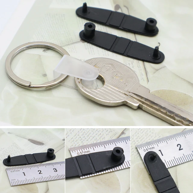 100Pcs/Lot White Plastic Buckle Button Keychain PP Clip Transparent Folding  Ornament Keyring Key Chain DIY Accessories