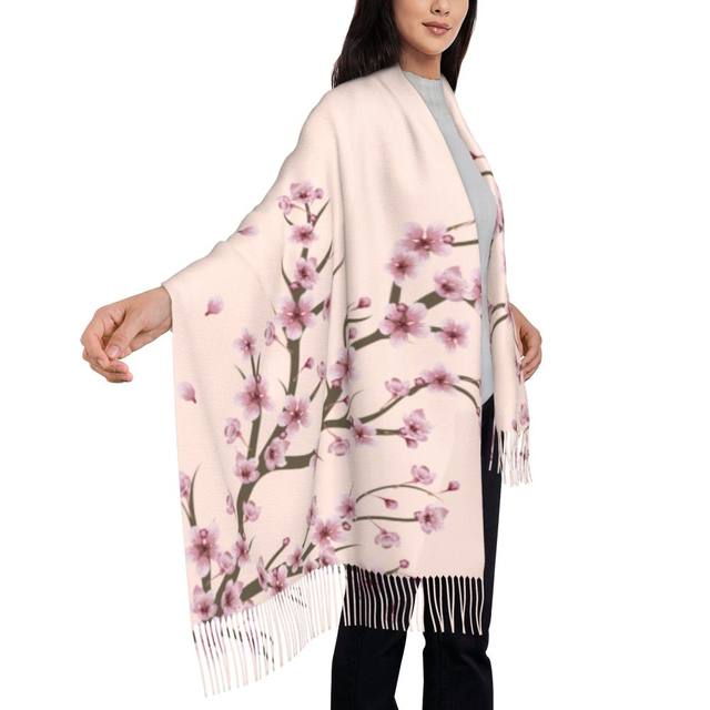  UMIRIKO Tiger Plum Blossom Flower Warm Winter Hooded Scarf Hat  for Women with Gloves Pocket Long Scarves Shawl Wraps 20800861 : Everything  Else