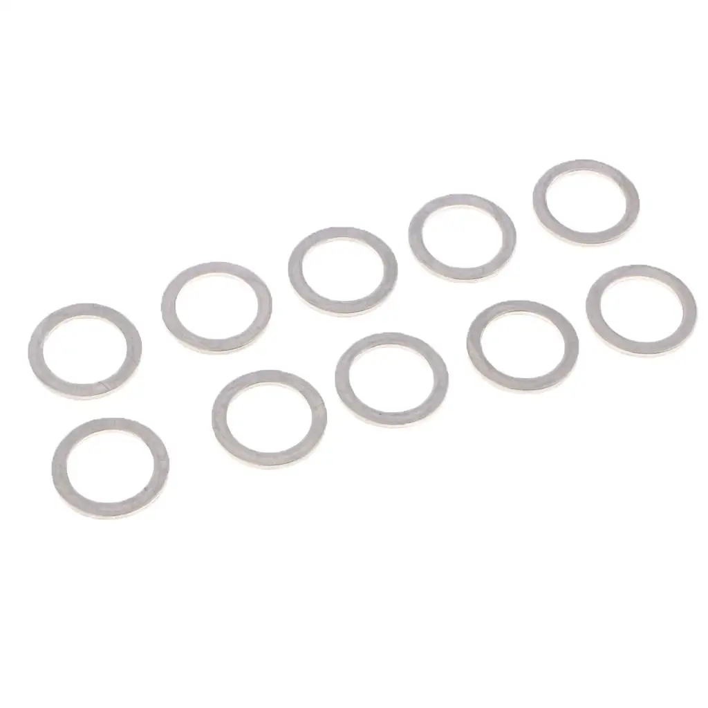 2x Aluminum Oil Drain Plug Gasket for Kia 21513-23001 - Fits M14, Pack of 10