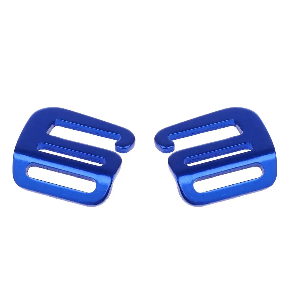 2x 4 Colors Webbing Buckle g shaped hook Aluminum Alloy Hardware Accessories