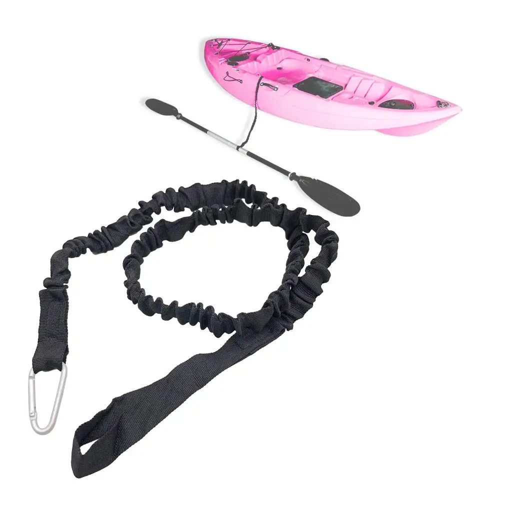 Kayak Canoe Paddle Rod Leash Safety Rope Carabiner Rowing Boats Accessories WF 