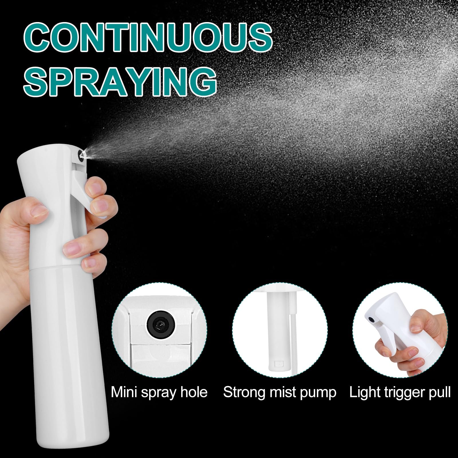 Best of 200 / 300ml Salon Hairdressing Spray Bottle High Pressure Continuous Atomizer Barber Styling Press Water Bottle Hair Care Tools Reviews & Tips - Image 5