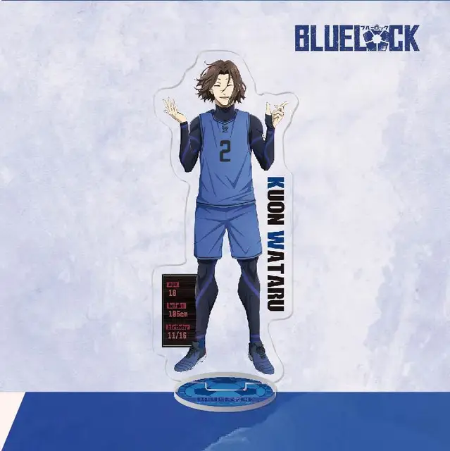 Moda anime de bloqueio azul acrílico com suporte de placa chigiri hyouma  isagi yoichi bachira meguru jogador de futebol standee conselho 15cm fim \  Moda Jóias /