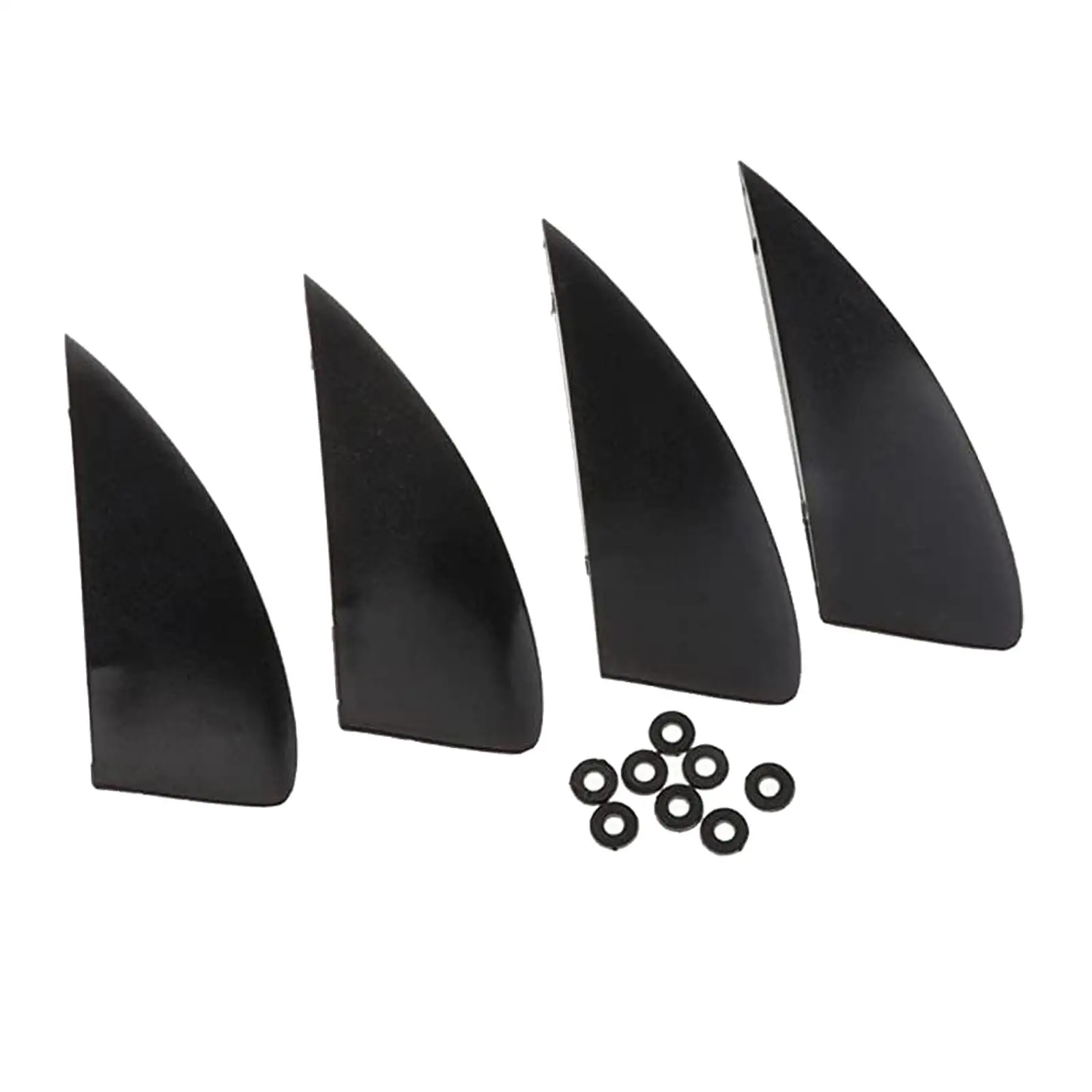 4x Kiteboard Fin with 8 Gasket Wakeboard Replacement Fins Surfboard Fins for Paddleboard Longboard Beach Surfing Water Sports