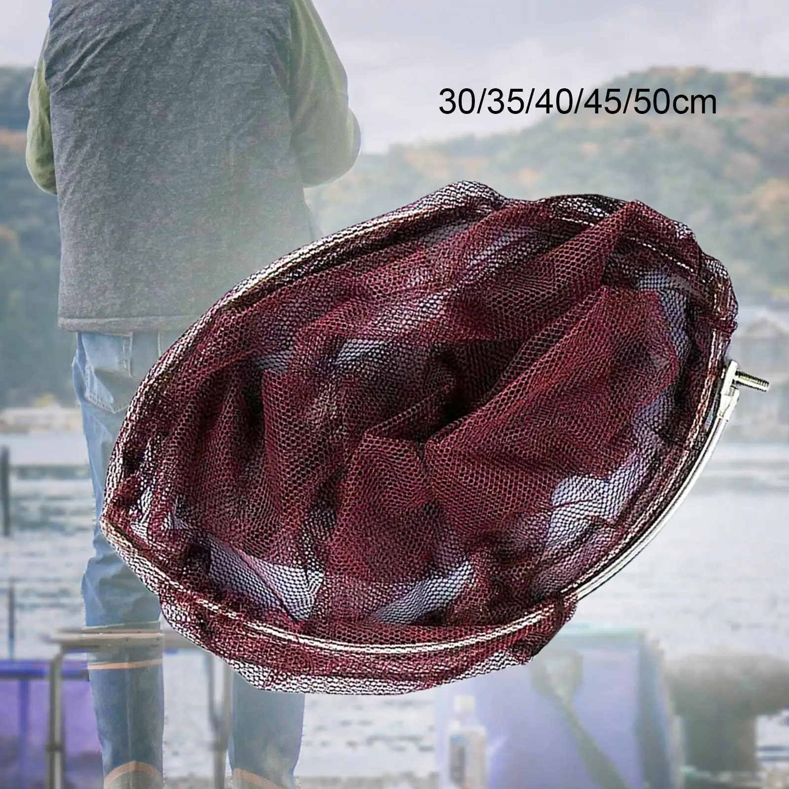 Fishing Landing Net Fine Workmanship Lightweight Versatile Stainless Steel Fishing Gear Folding Head Net for Fishing Enthusiasts