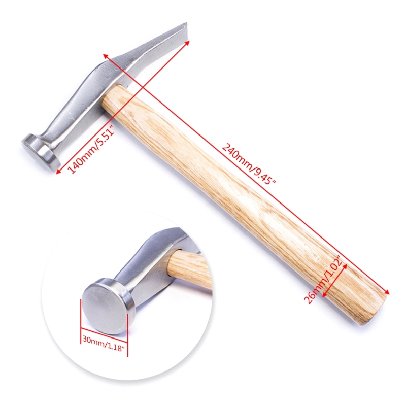 Title 7, 45# Steel Shoe Hammer Wooden Handle for Leather...