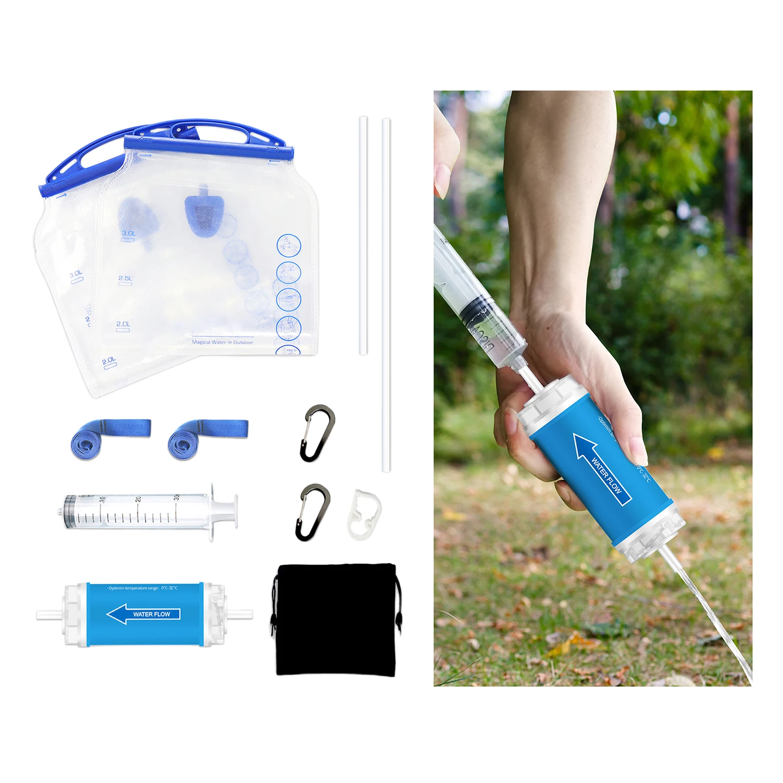 Compact Portable Water Filter Personal Gravity  Filtration Survival