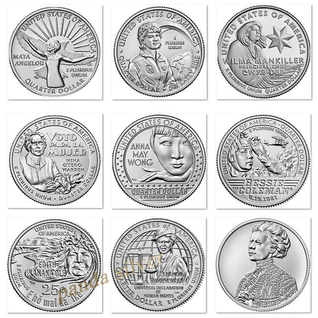 US, American, Set 9 PCS Coins, 2022-2023 Women, Quarter, Original Coin for  Collection - AliExpress