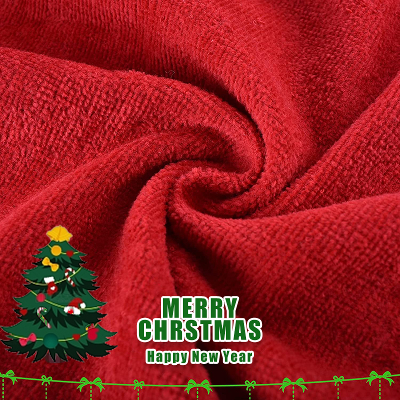 Description Picture 5 of item2025 New Year Towel Classic Solid Xmas Tree/Snowman/Santa Claus Embroidery Bath Towel 45x30cm Christmas Hand Towels Set