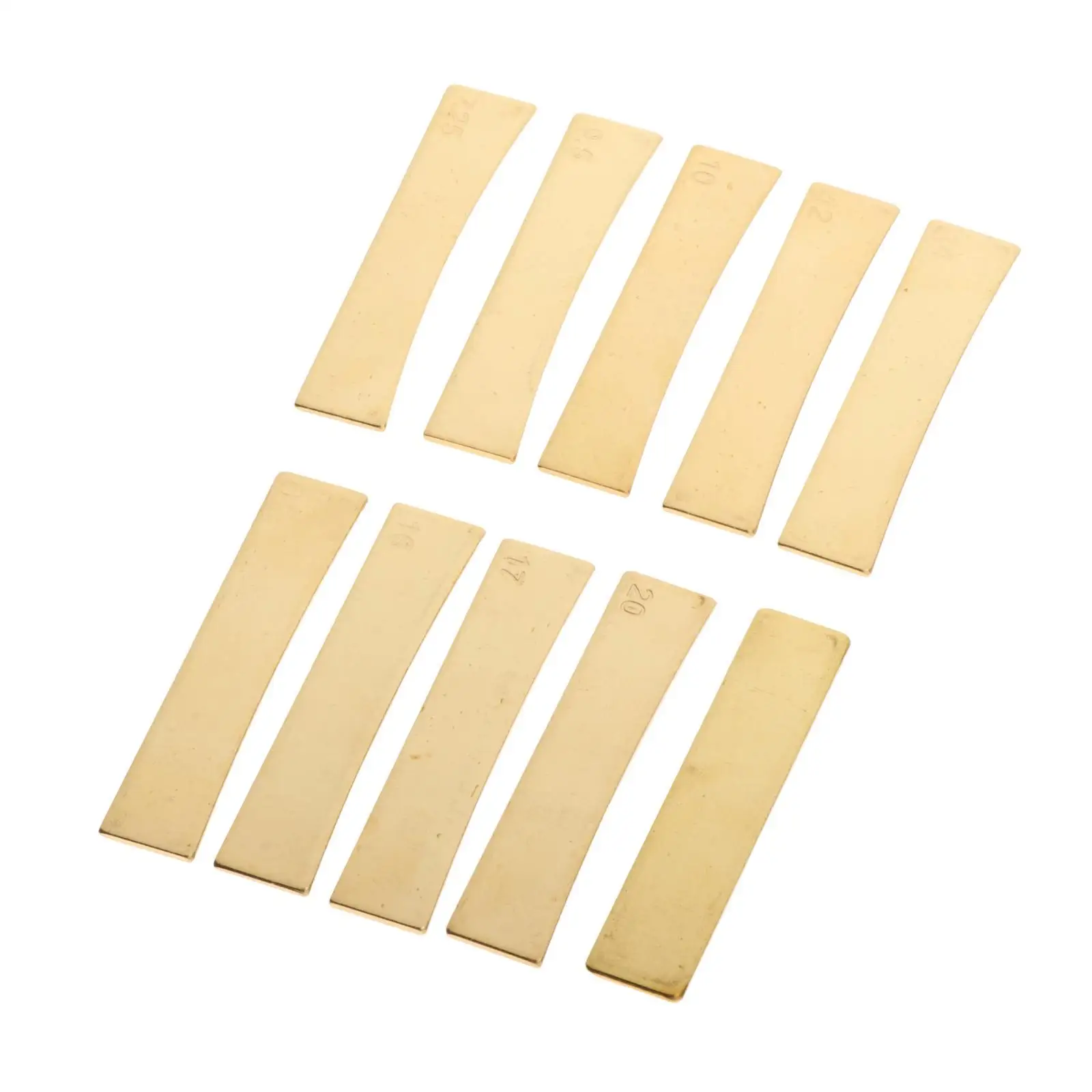 10 Pcs / Lot Gold Brass Fingerboard Fret Press Caul Inserts  Tool