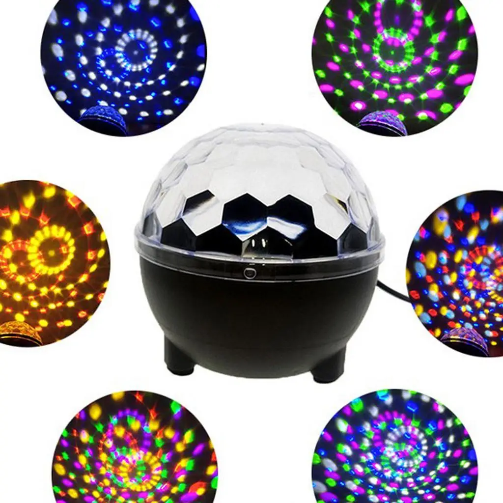 6 Colored Disco Party Lights LED Ball Indoor Dance Lamp 100-240V