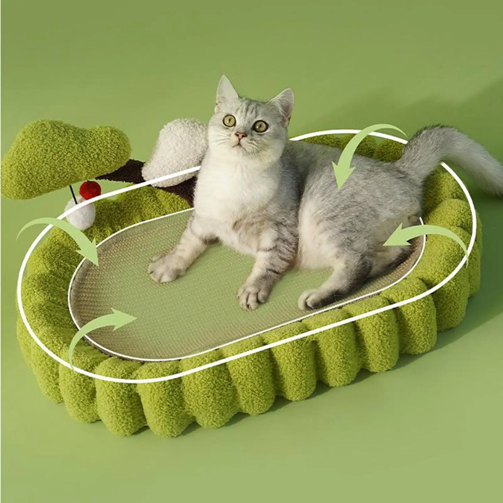 Cat Scratcher Lounge Scratcher Pad Pet Cushion Nest Cat Scratching Mat for Small Medium Large Cats Couch Kitty Resting Sleeping