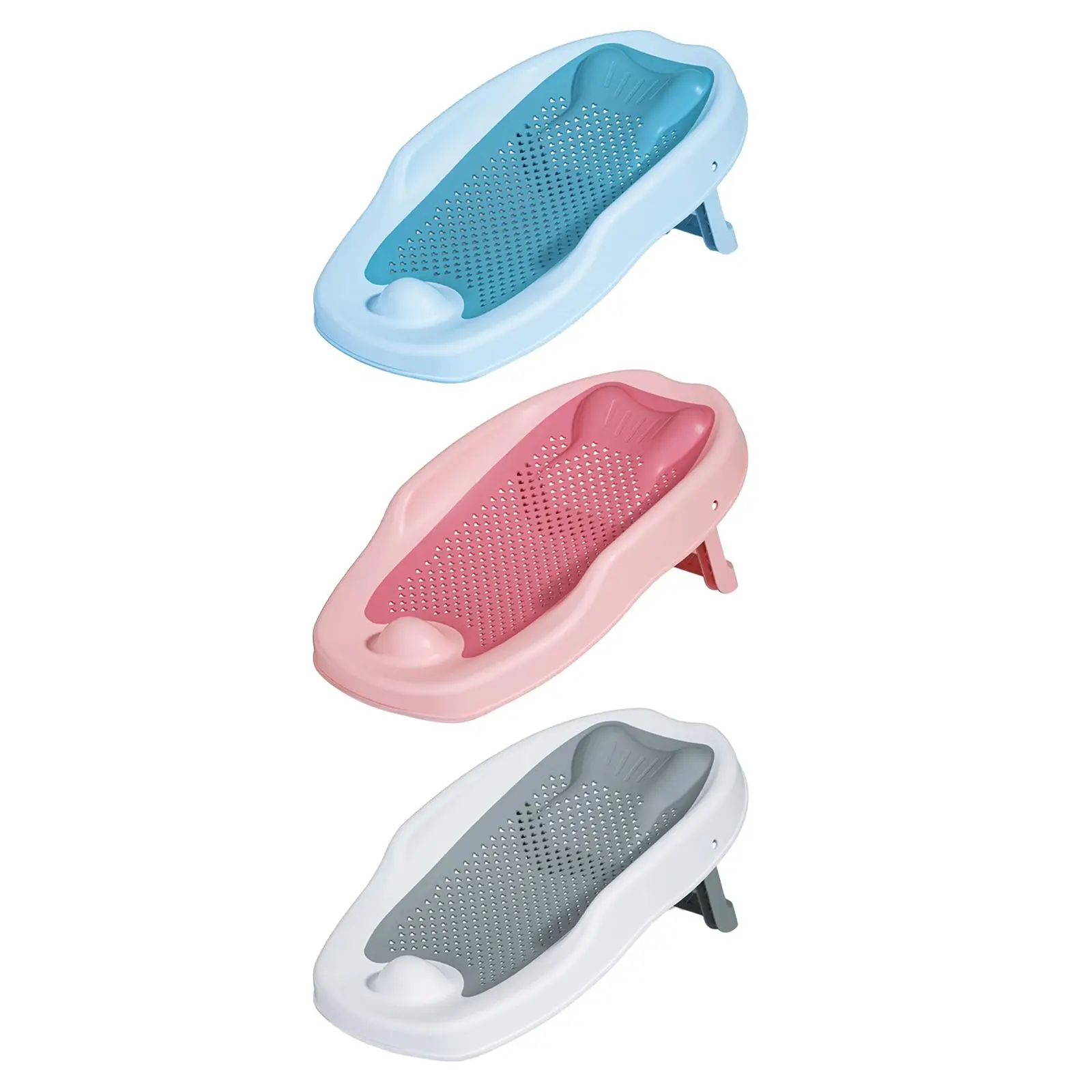 Foldable Baby Bath Seat Support Rack Non Slip Adjustable Bathtub Shower Rack for 0~2 Years