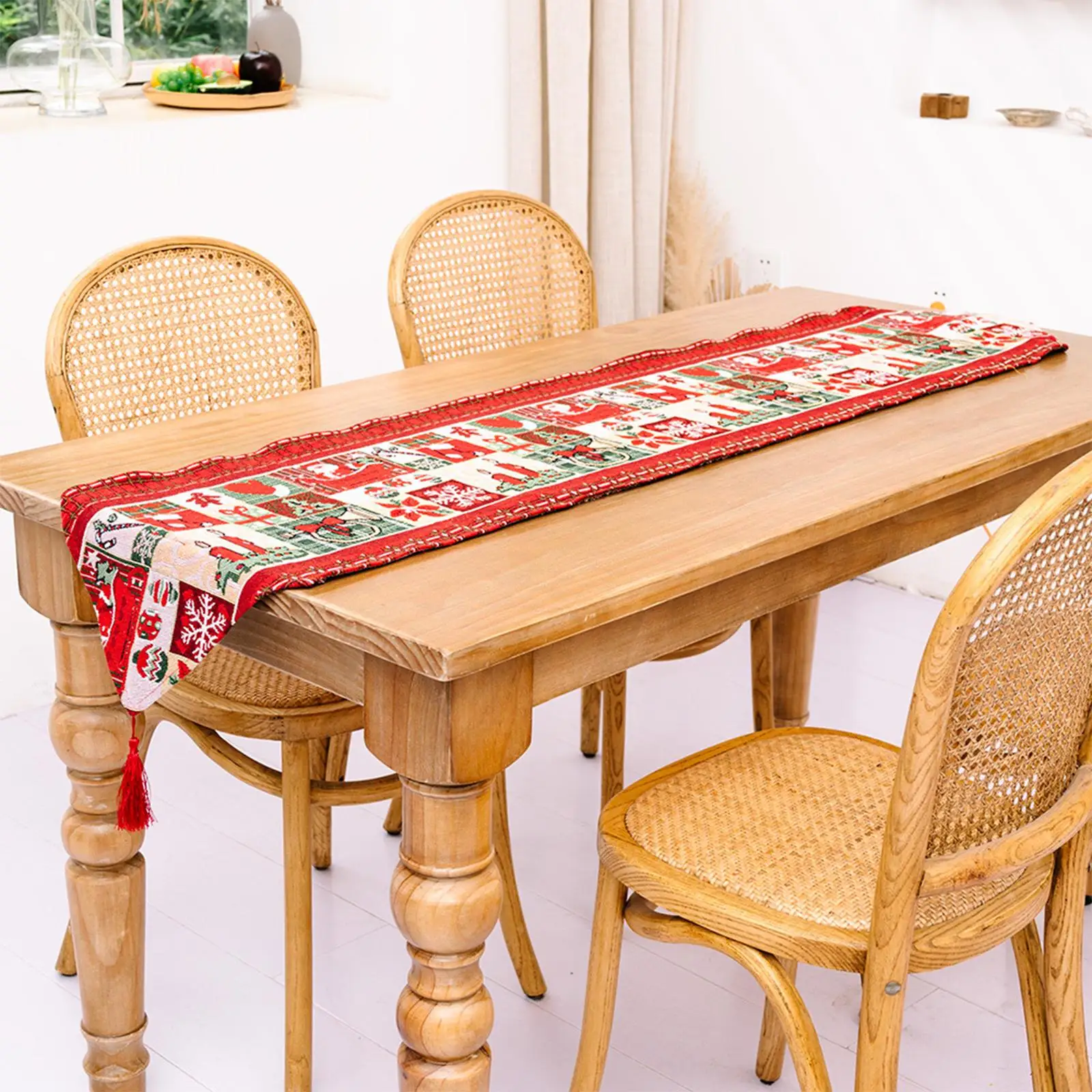 Tablecloth Breathable Decorative Desk Runner for Festival Dinner Parties Holiday